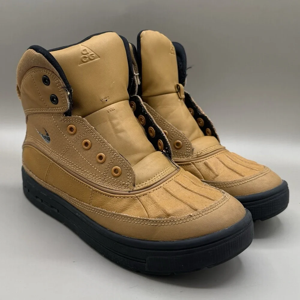 Nike ACG Waterproof SZ 5Y Woodside 2 High Wheat/Black Weather Boots‎ 524872-703